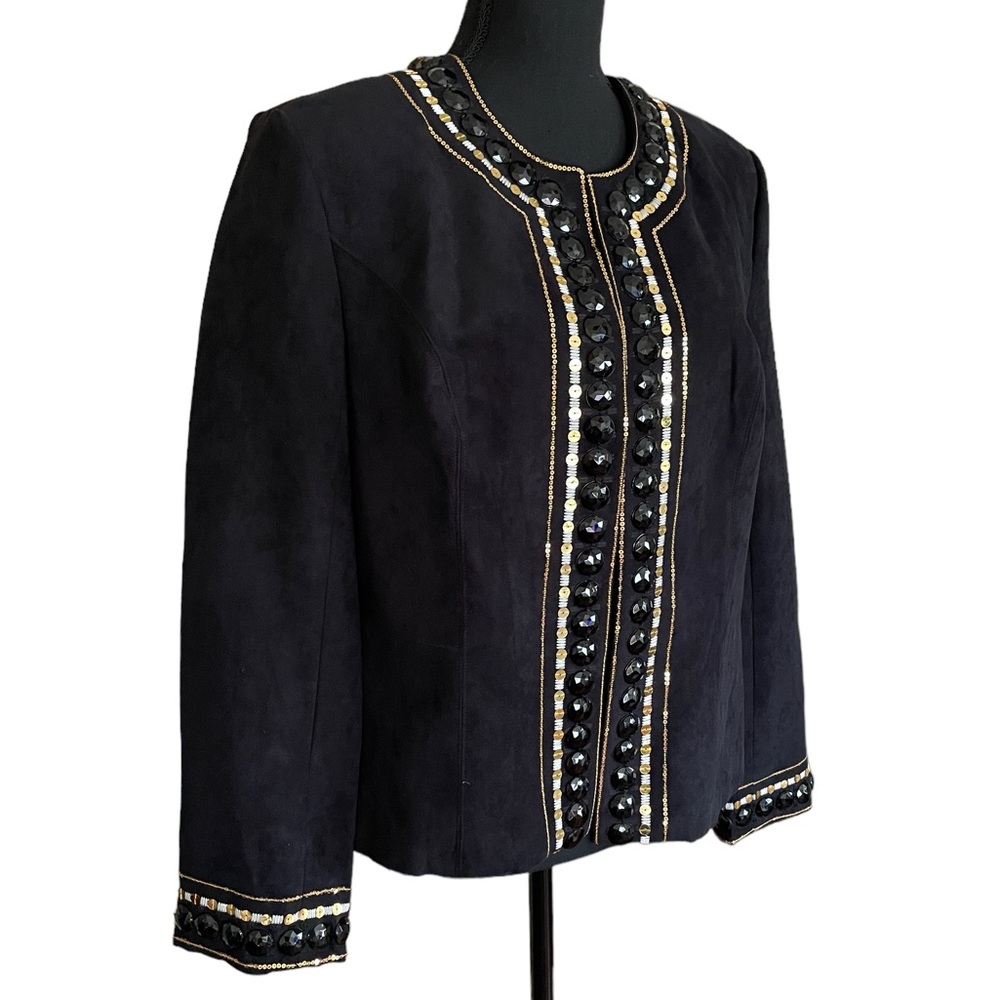 Dress Barn Lined Bedazzled Evening Jacket